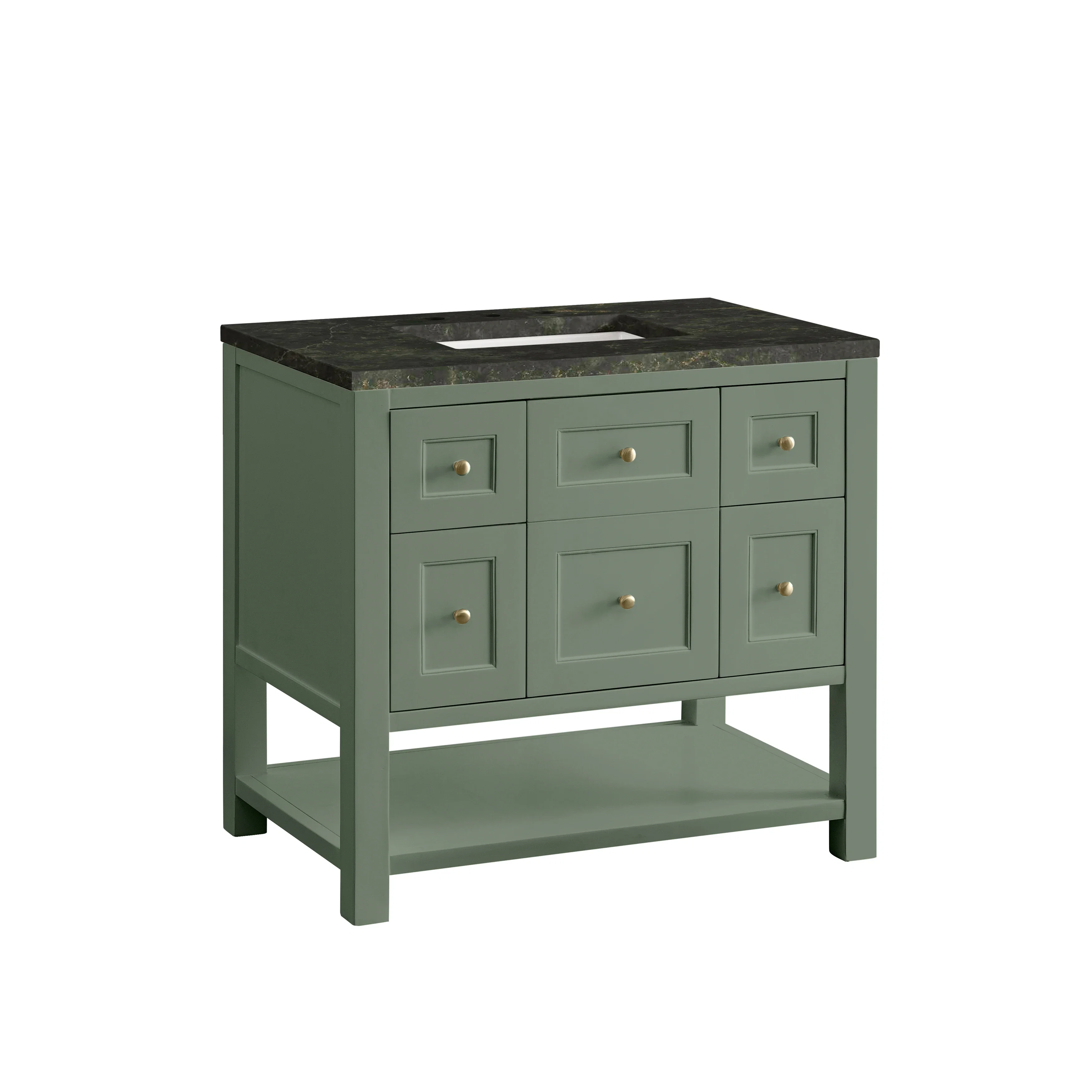 Breckenridge 36" Single Vanity, Smokey Celadon, w/ 3 CM Phantome Eclos Top