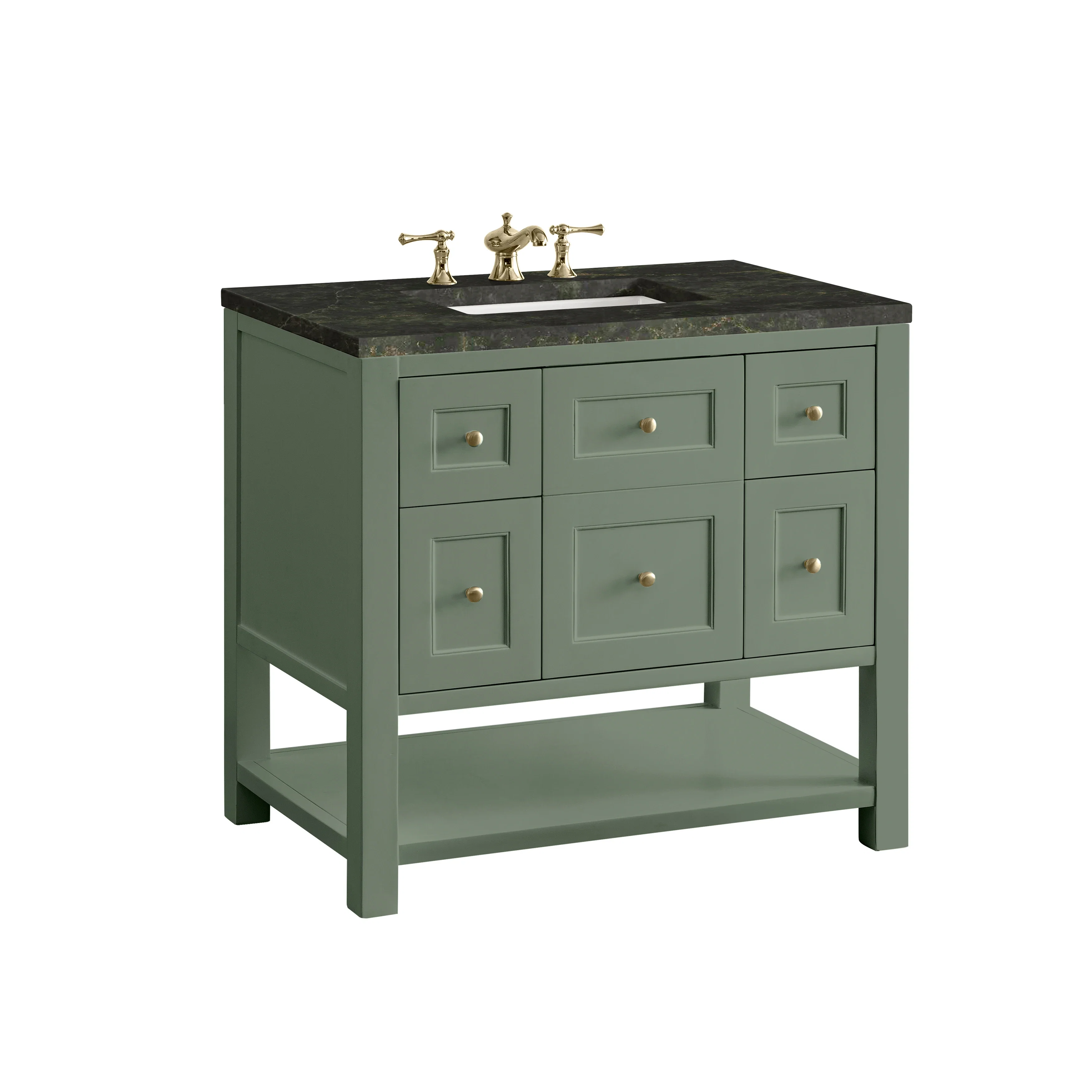 Breckenridge 36" Single Vanity, Smokey Celadon, w/ 3 CM Phantome Eclos Top