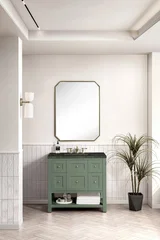 Breckenridge 36" Single Vanity, Smokey Celadon, w/ 3 CM Phantome Eclos Top