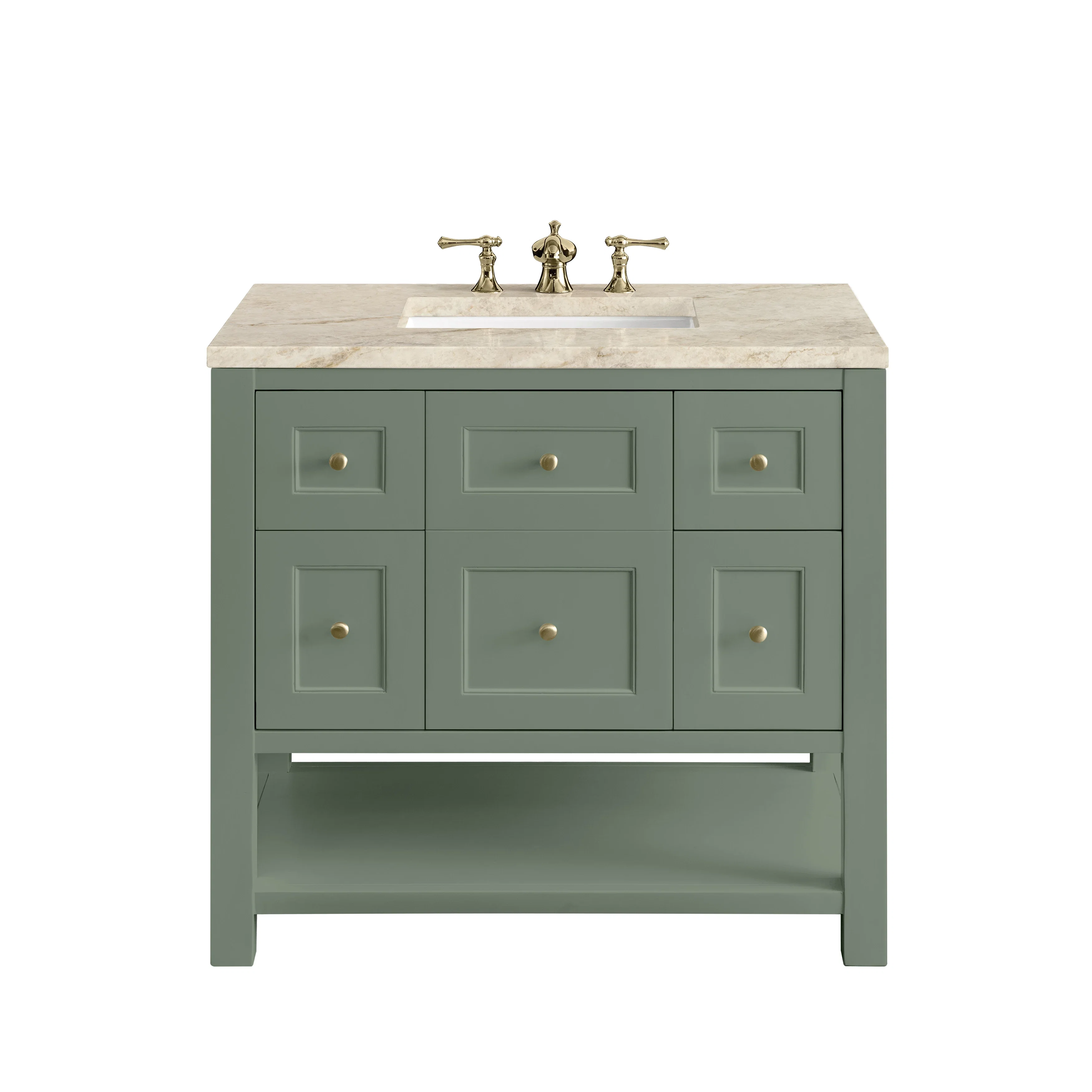 Breckenridge 36" Single Vanity, Smokey Celadon, w/ 3 CM Tajnar Eclos Top