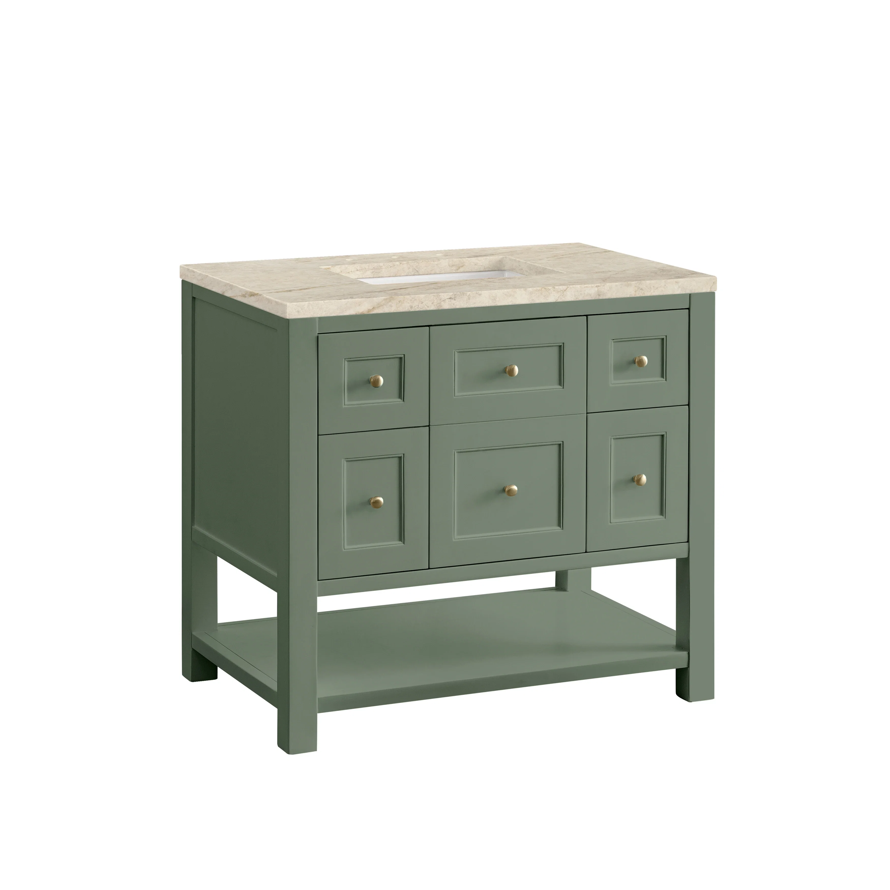 Breckenridge 36" Single Vanity, Smokey Celadon, w/ 3 CM Tajnar Eclos Top