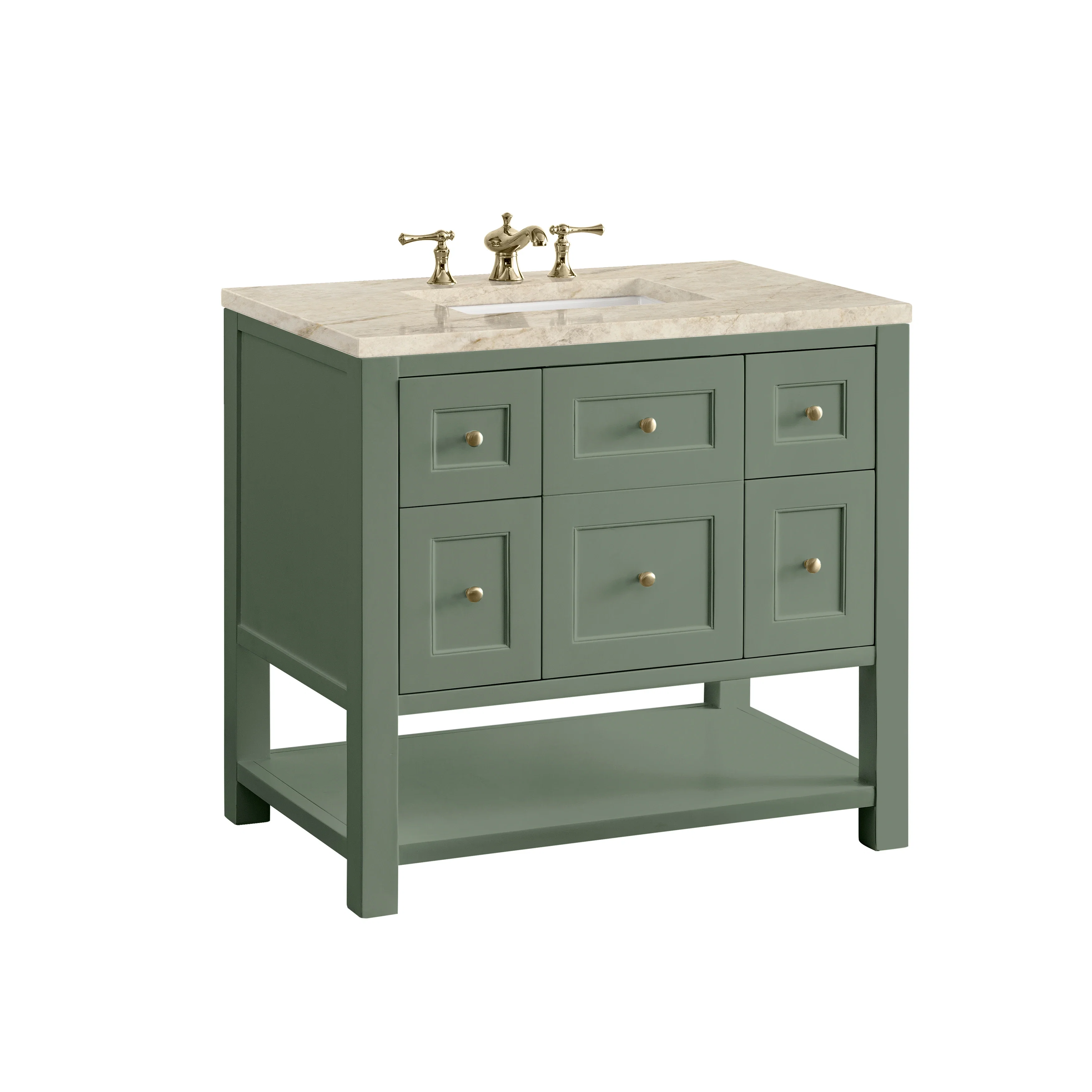 Breckenridge 36" Single Vanity, Smokey Celadon, w/ 3 CM Tajnar Eclos Top