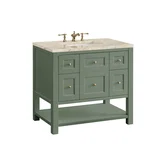 Breckenridge 36" Single Vanity, Smokey Celadon, w/ 3 CM Tajnar Eclos Top