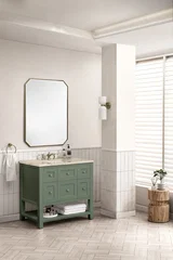 Breckenridge 36" Single Vanity, Smokey Celadon, w/ 3 CM Tajnar Eclos Top