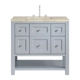 Breckenridge 36" Single Vanity, Serenity Blue, w/ 3 CM Tajnar Eclos Top