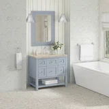 Breckenridge 36" Single Vanity, Serenity Blue, w/ 3 CM Tajnar Eclos Top