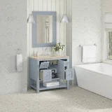 Breckenridge 36" Single Vanity, Serenity Blue, w/ 3 CM Tajnar Eclos Top