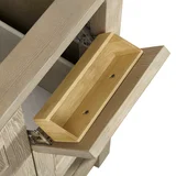 Breckenridge 36" Single Vanity, Whitewashed Oak w/ 3 CM Carrara White Marble Top