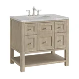 Breckenridge 36" Single Vanity, Whitewashed Oak w/ 3 CM Eternal Jasmine Pearl Silestone Top