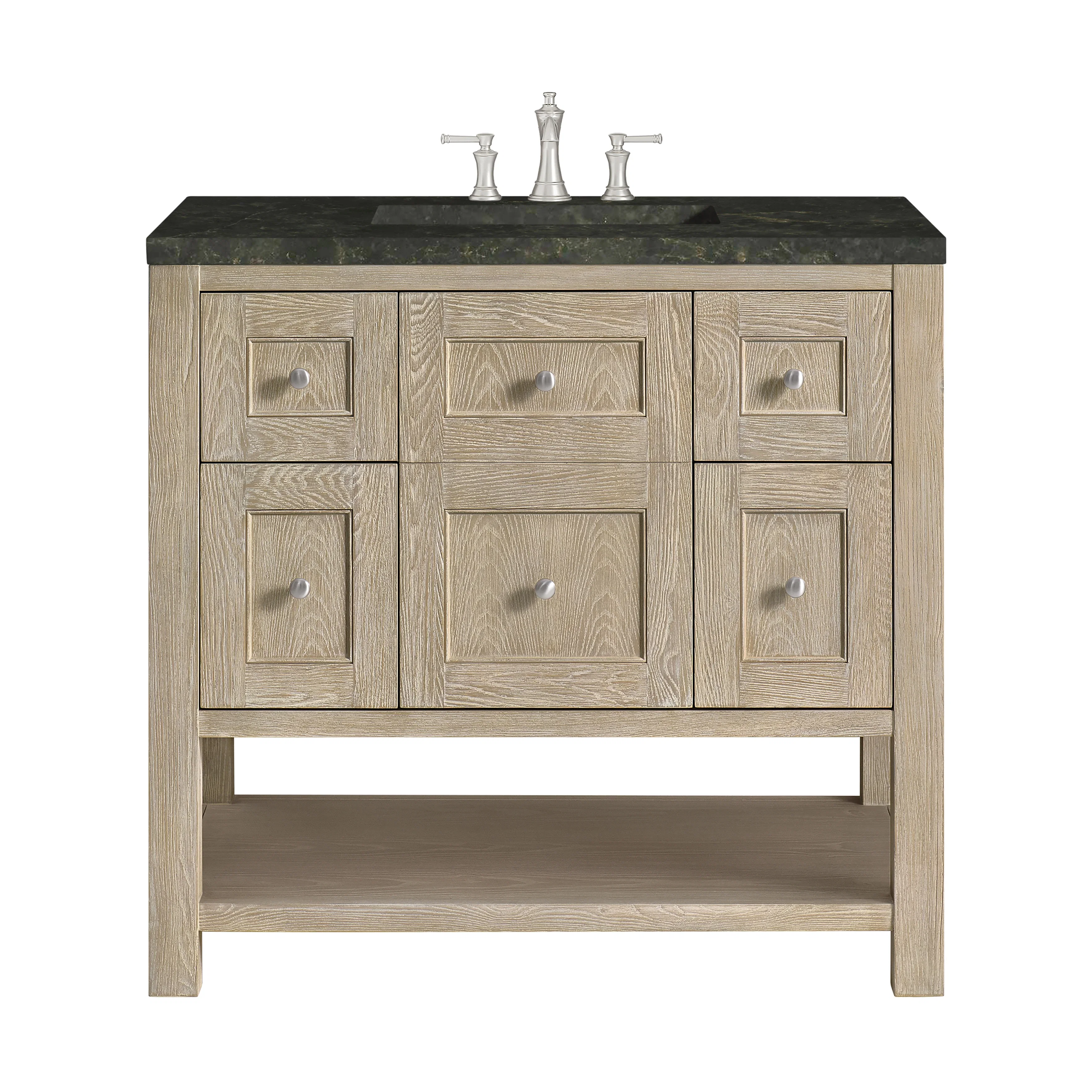 Breckenridge 36" Single Vanity, Whitewashed Oak, w/ 3 CM Phantome Eclos Top