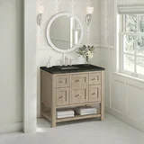 Breckenridge 36" Single Vanity, Whitewashed Oak, w/ 3 CM Phantome Eclos Top