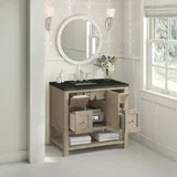Breckenridge 36" Single Vanity, Whitewashed Oak, w/ 3 CM Phantome Eclos Top