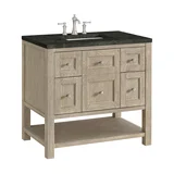 Breckenridge 36" Single Vanity, Whitewashed Oak, w/ 3 CM Phantome Eclos Top