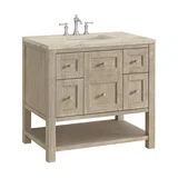 Breckenridge 36" Single Vanity, Whitewashed Oak, w/ 3 CM Tajnar Eclos Top