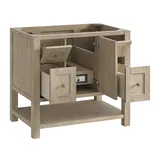 Breckenridge 36" Single Vanity, Whitewashed Oak w/ 3 CM White Zeus Silestone Top