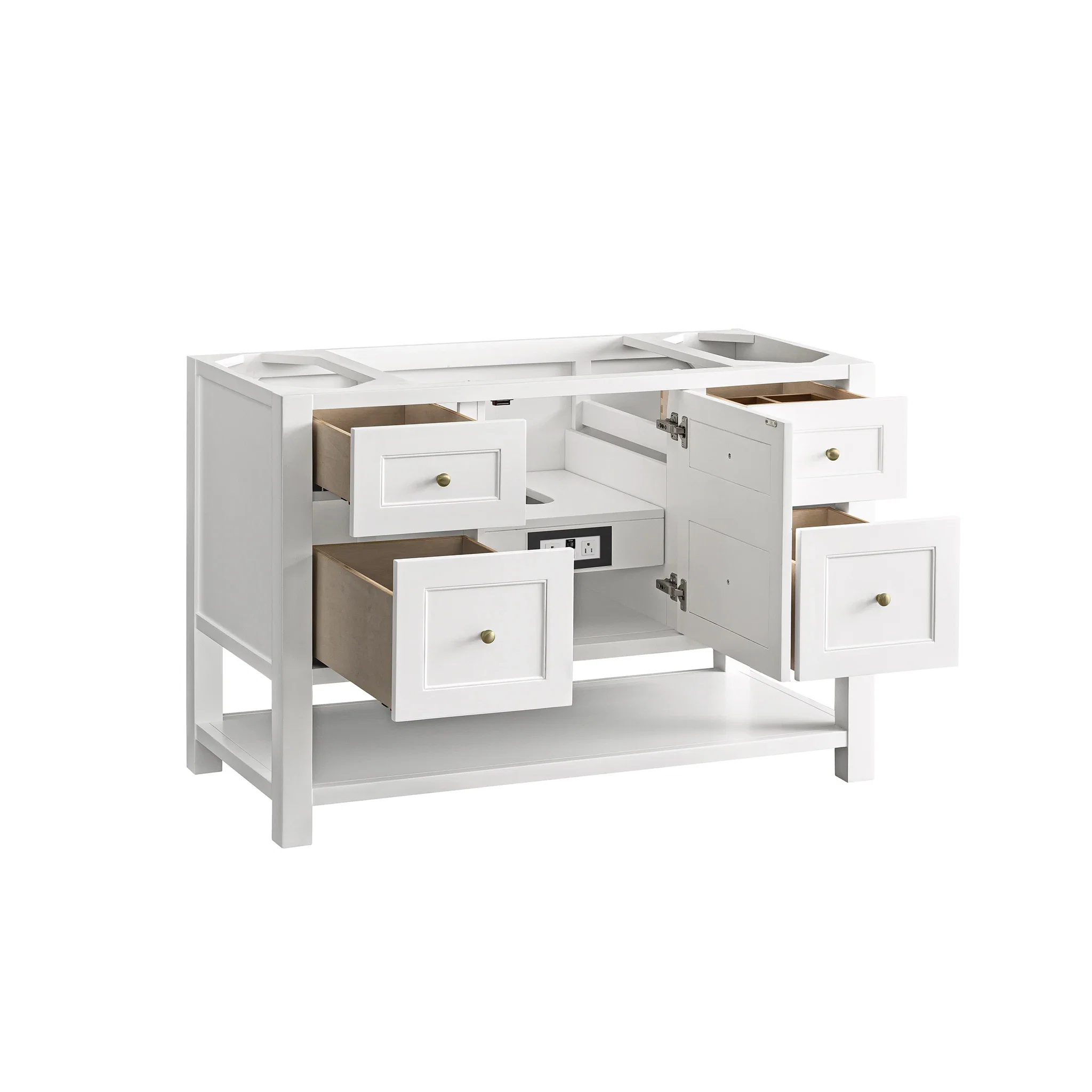 Breckenridge 48" Single Vanity, Bright White w/ 3 CM Lime Delight Top