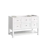 Breckenridge 48" Single Vanity, Bright White w/ 3 CM Parisien Bleu Top