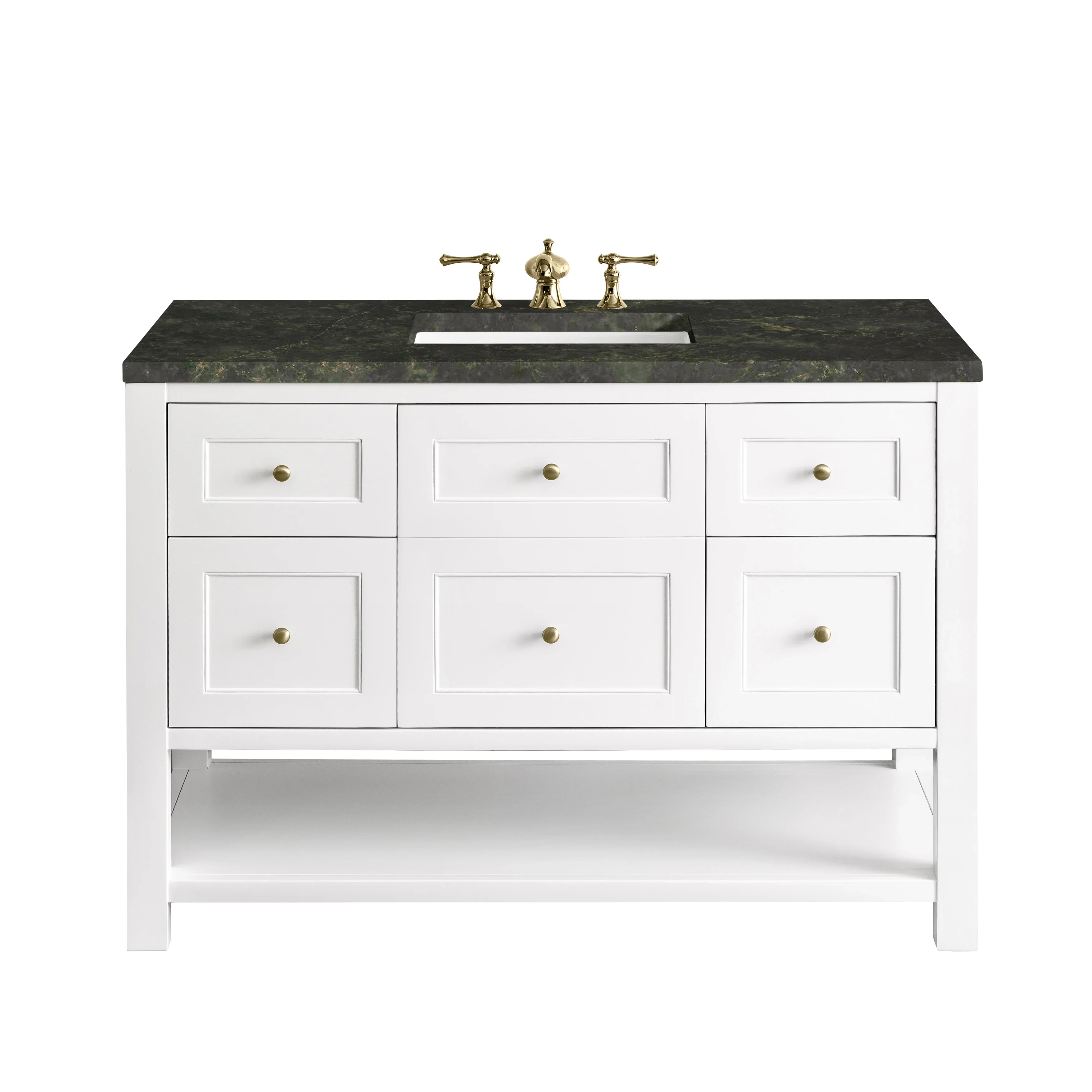 Breckenridge 48" Single Vanity, Bright White, w/ 3 CM Phantome Eclos Top