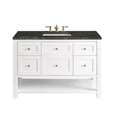 Breckenridge 48" Single Vanity, Bright White, w/ 3 CM Phantome Eclos Top