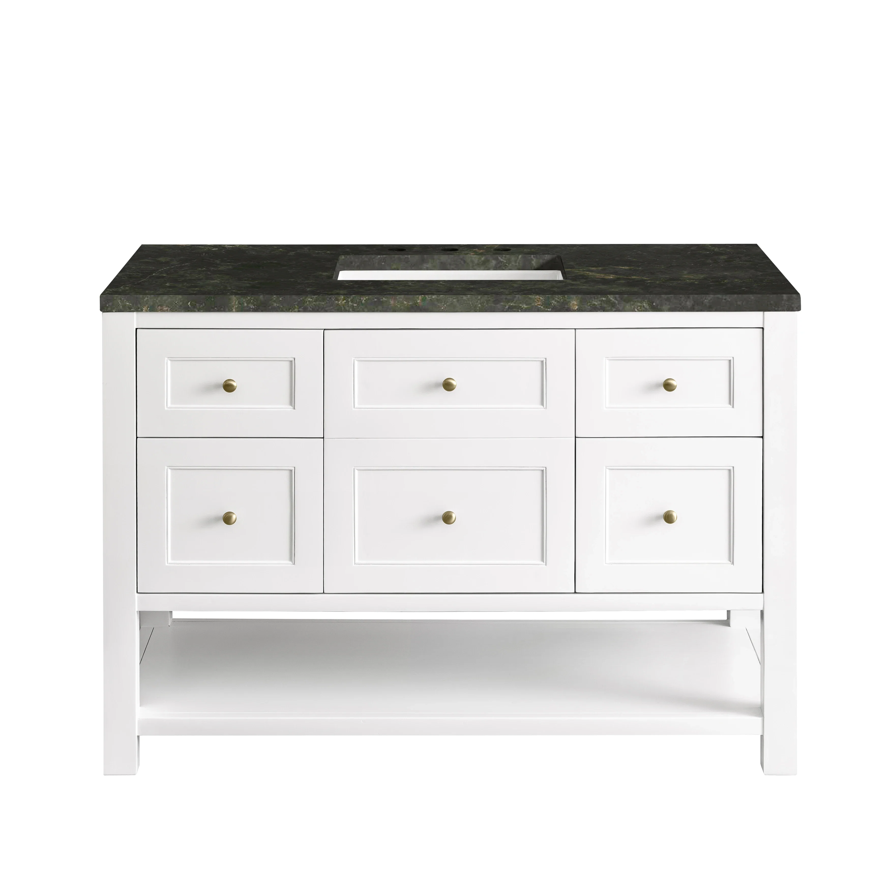 Breckenridge 48" Single Vanity, Bright White, w/ 3 CM Phantome Eclos Top