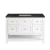 Breckenridge 48" Single Vanity, Bright White, w/ 3 CM Phantome Eclos Top