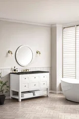 Breckenridge 48" Single Vanity, Bright White, w/ 3 CM Phantome Eclos Top