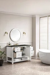 Breckenridge 48" Single Vanity, Bright White, w/ 3 CM Phantome Eclos Top