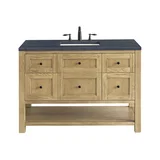 Breckenridge 48" Single Vanity, Light Natural Oak w/ 3 CM Charcoal Soapstone Top