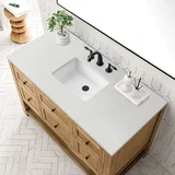 Breckenridge 48" Single Vanity, Light Natural Oak w/ 3 CM Lime Delight Top