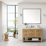 Breckenridge 48" Single Vanity, Light Natural Oak w/ 3 CM Eternal Jasmine Pearl Top w/FreePower Wireless Charger