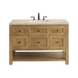 Breckenridge 48" Single Vanity, Light Natural Oak, w/ 3 CM Tajnar Eclos Top w/FreePower Wireless Charger