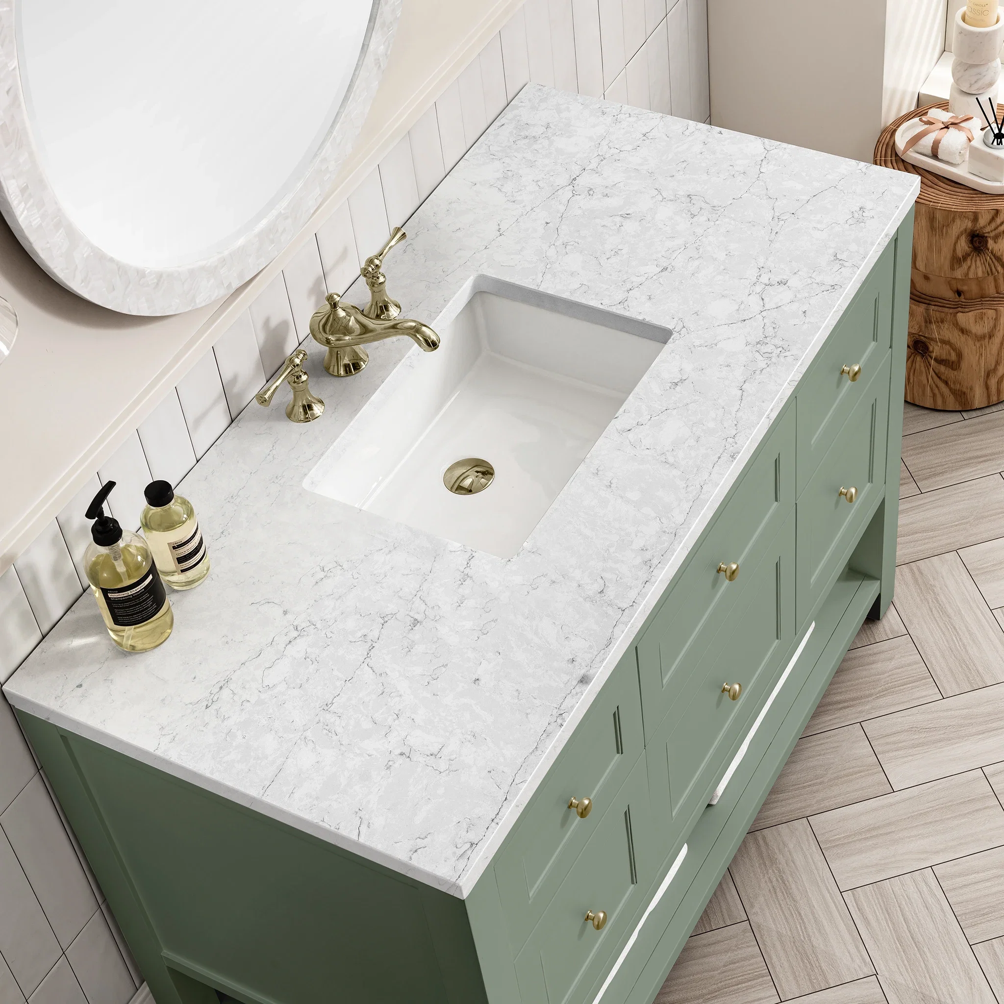 Breckenridge 48" Single Vanity Cabinet, Smokey Celadon