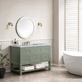 Breckenridge 48" Single Vanity, Smokey Celadon w/ 3 CM Carrara Marble Top