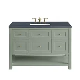 Breckenridge 48" Single Vanity, Smokey Celadon w/ 3 CM Charcoal Soapstone Top