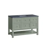 Breckenridge 48" Single Vanity, Smokey Celadon w/ 3 CM Charcoal Soapstone Top