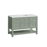 Breckenridge 48" Single Vanity, Smokey Celadon w/ 3 CM Ethereal Noctis Top