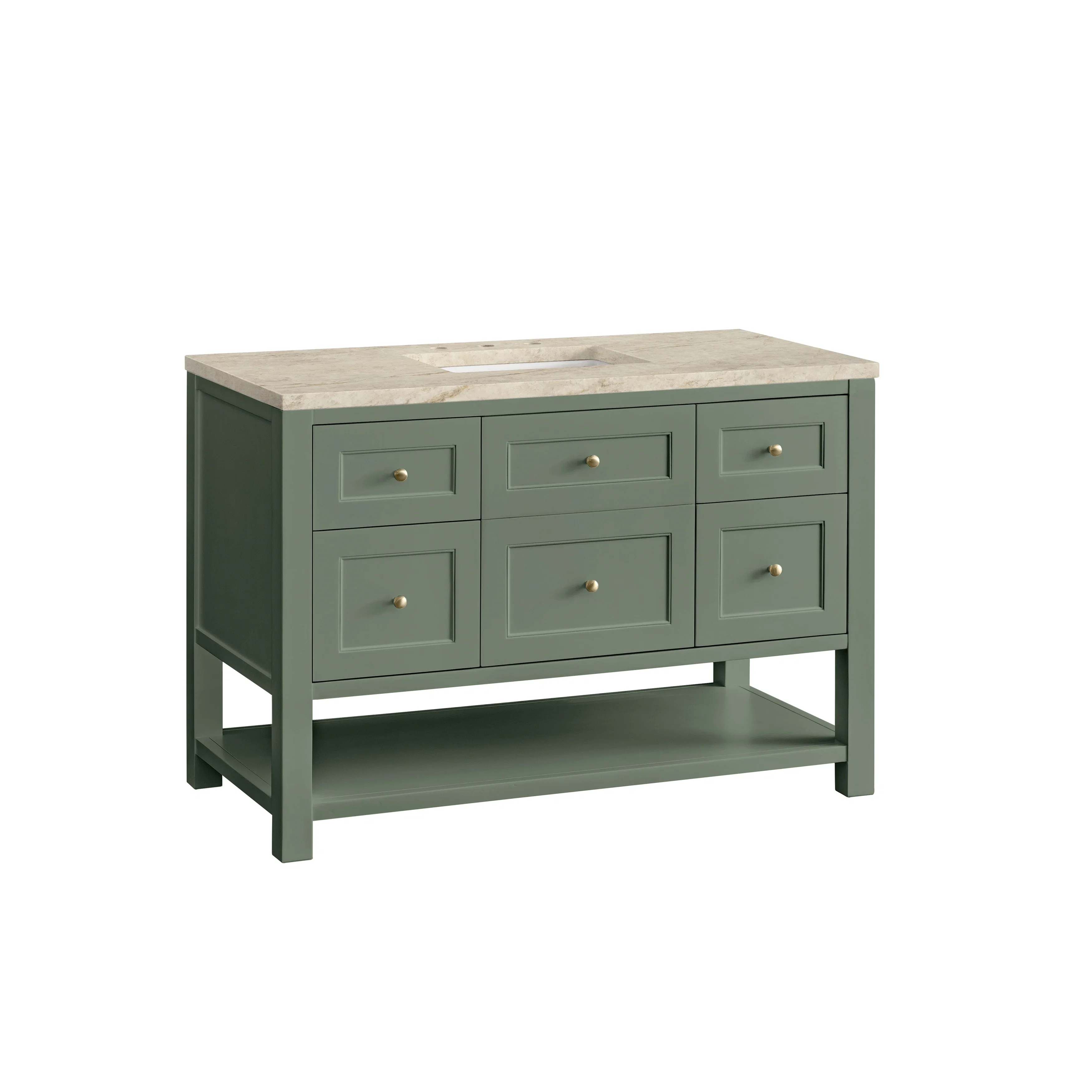 Breckenridge 48" Single Vanity, Smokey Celadon, w/ 3 CM Tajnar Eclos Top
