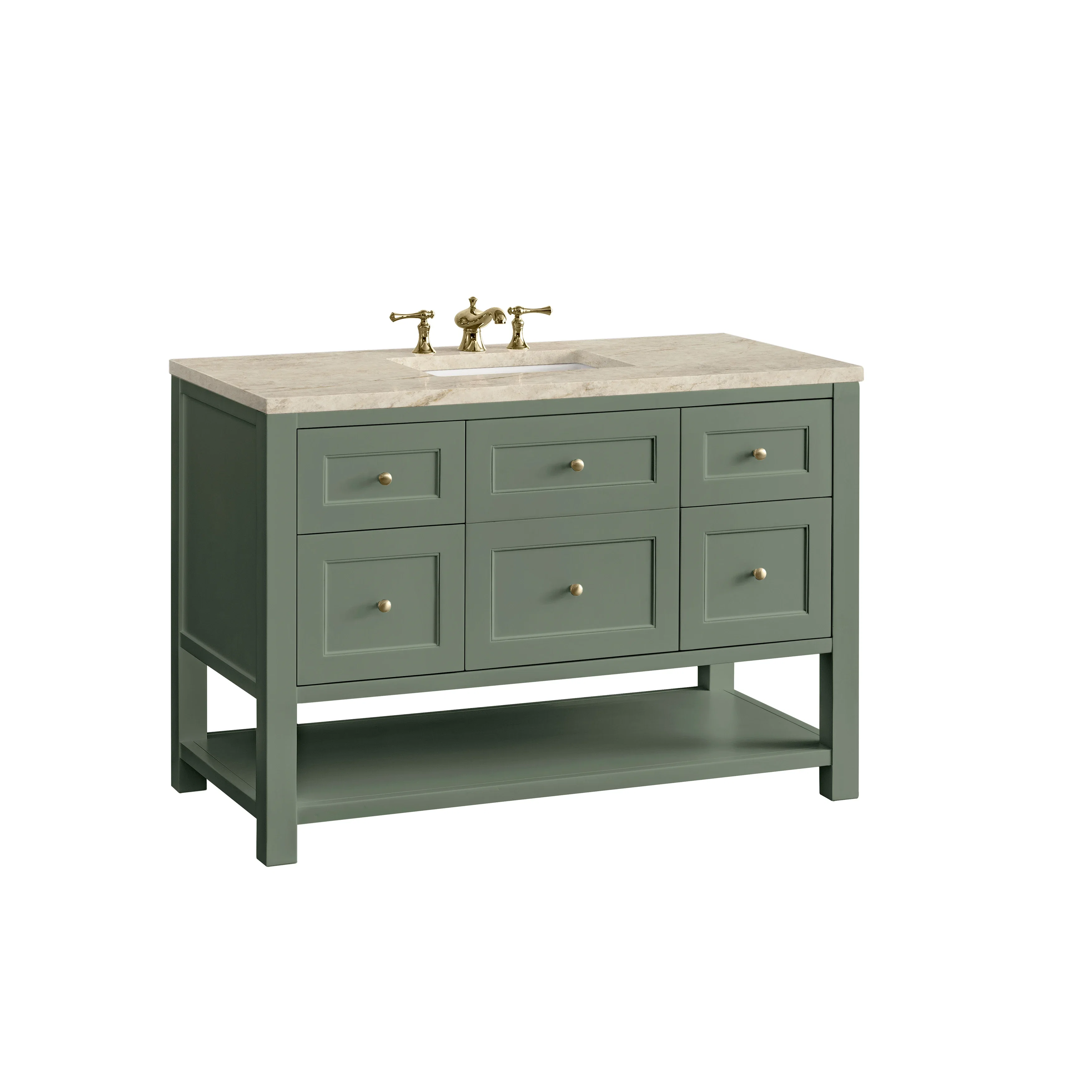 Breckenridge 48" Single Vanity, Smokey Celadon, w/ 3 CM Tajnar Eclos Top