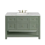 Breckenridge 48" Single Vanity, Smokey Celadon w/ 3 CM Victorian Silver Top