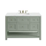 Breckenridge 48" Single Vanity, Smokey Celadon w/ 3 CM Ethereal Noctis Top w/FreePower Wireless Charger