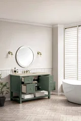Breckenridge 48" Single Vanity, Smokey Celadon, w/ 3 CM Tajnar Eclos Top w/FreePower Wireless Charger