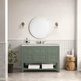Breckenridge 48" Single Vanity, Smokey Celadon w/ 3 CM Victorian Silver Top w/FreePower Wireless Charger