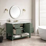 Breckenridge 48" Single Vanity, Smokey Celadon w/ 3 CM Victorian Silver Top w/FreePower Wireless Charger