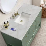 Breckenridge 48" Single Vanity, Smokey Celadon w/ 3 CM Victorian Silver Top w/FreePower Wireless Charger