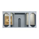 Breckenridge 48" Single Vanity, Serenity Blue, w/ 3 CM Charcoal Soapstone Quartz Top