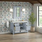 Breckenridge 48" Single Vanity, Serenity Blue, w/ 3 CM Lime Delight Quartz Top