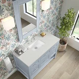 Breckenridge 48" Single Vanity, Serenity Blue, w/ 3 CM Lime Delight Quartz Top
