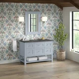 Breckenridge 48" Single Vanity, Serenity Blue, w/ 3 CM Parisien Bleu Quartz Top