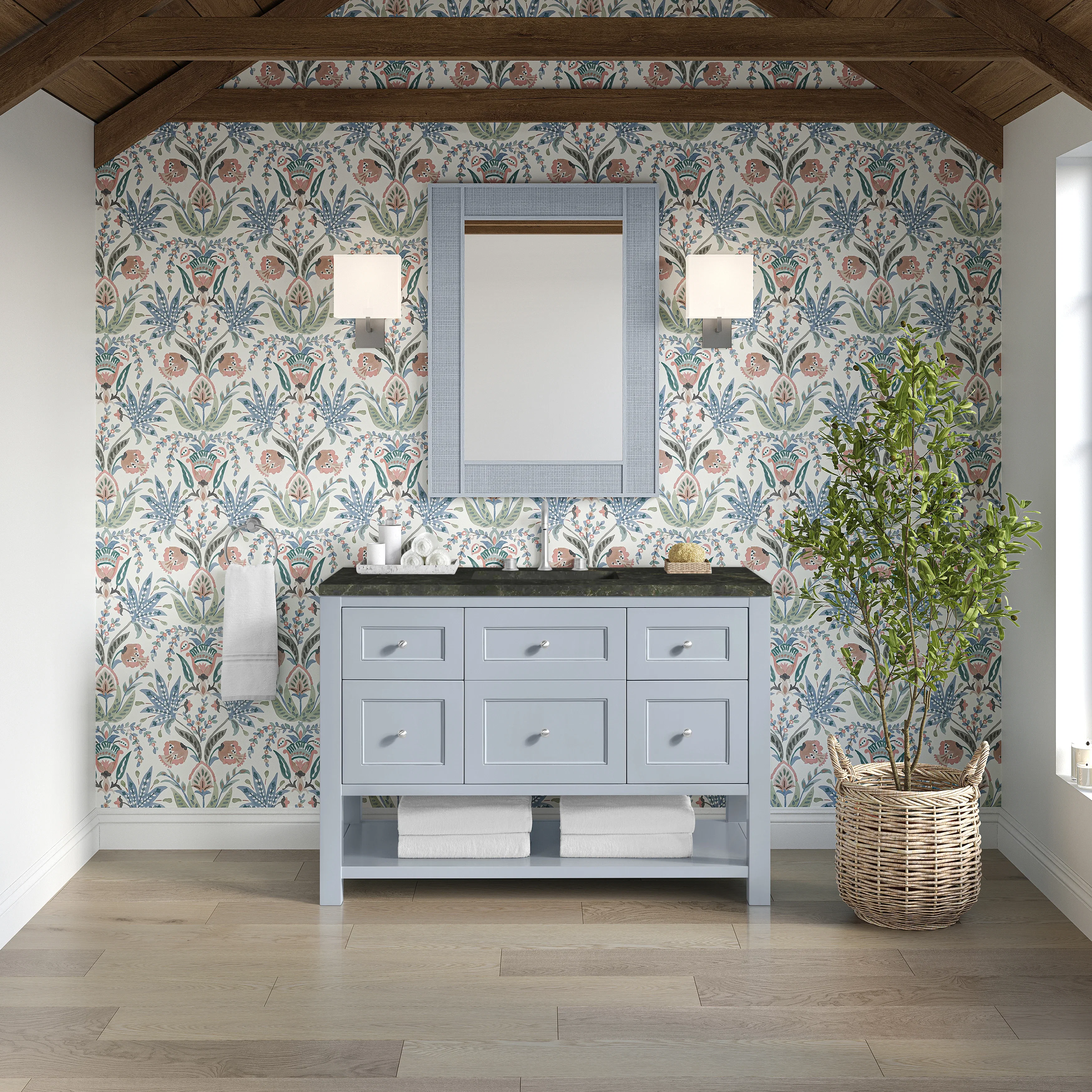 Breckenridge 48" Single Vanity, Serenity Blue, w/ 3 CM Phantome Eclos Top