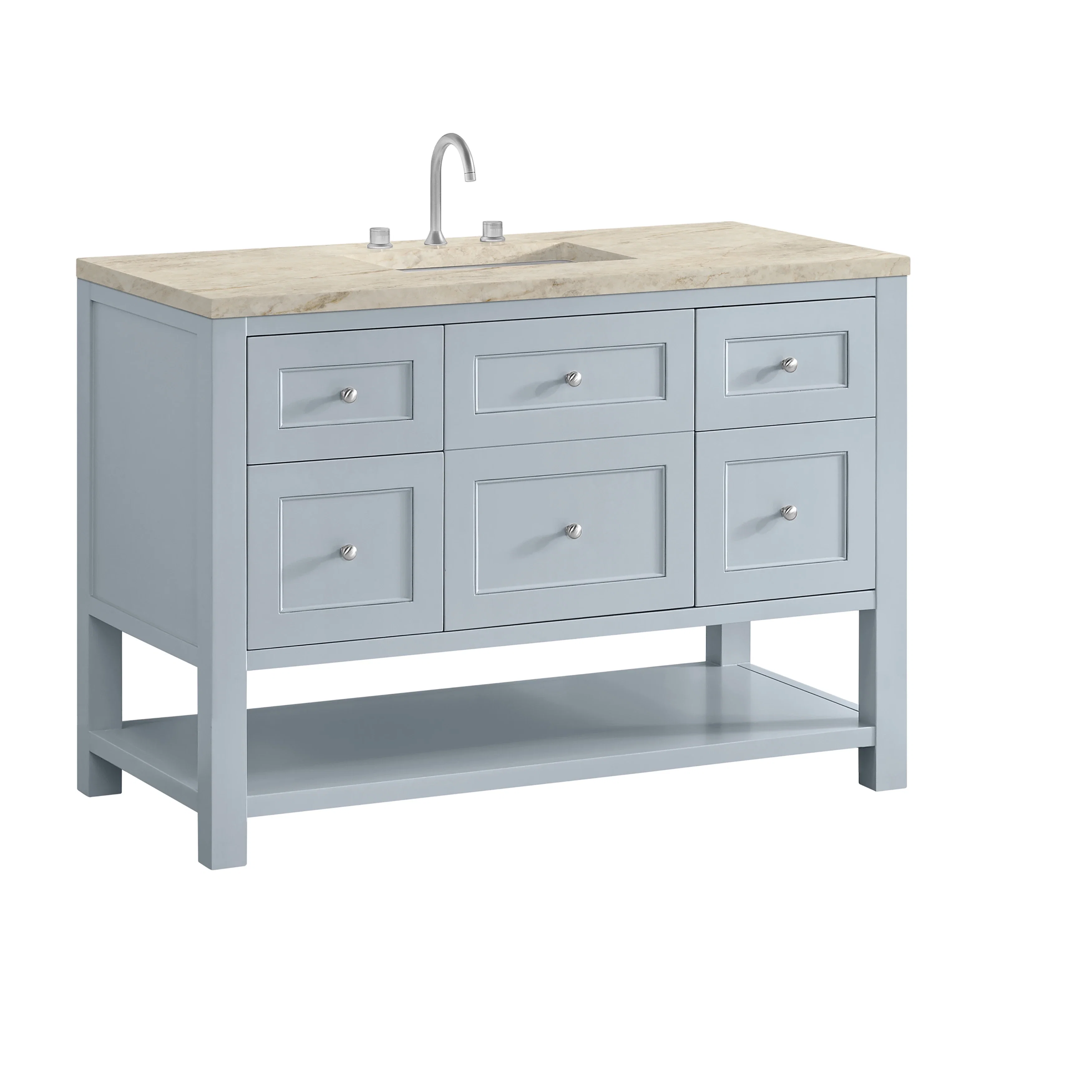 Breckenridge 48" Single Vanity, Serenity Blue, w/ 3 CM Tajnar Eclos Top